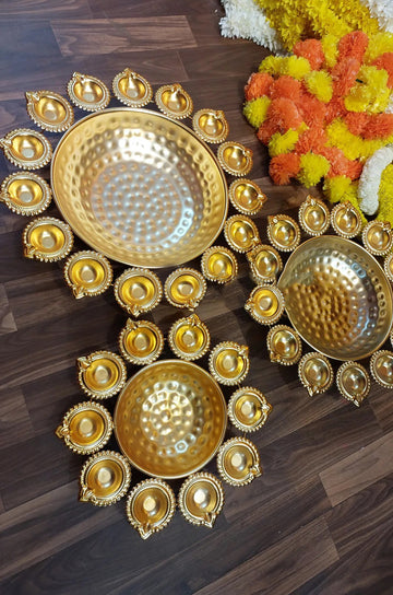 Diya Urli Iron Bowl for Home Decor