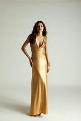 Alexandria Gold Lycra Dress