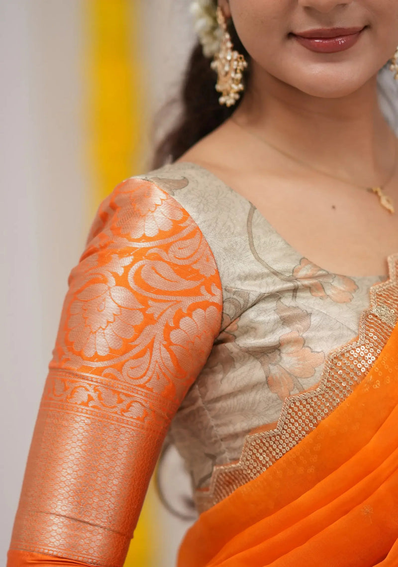 organza half saree for weddings