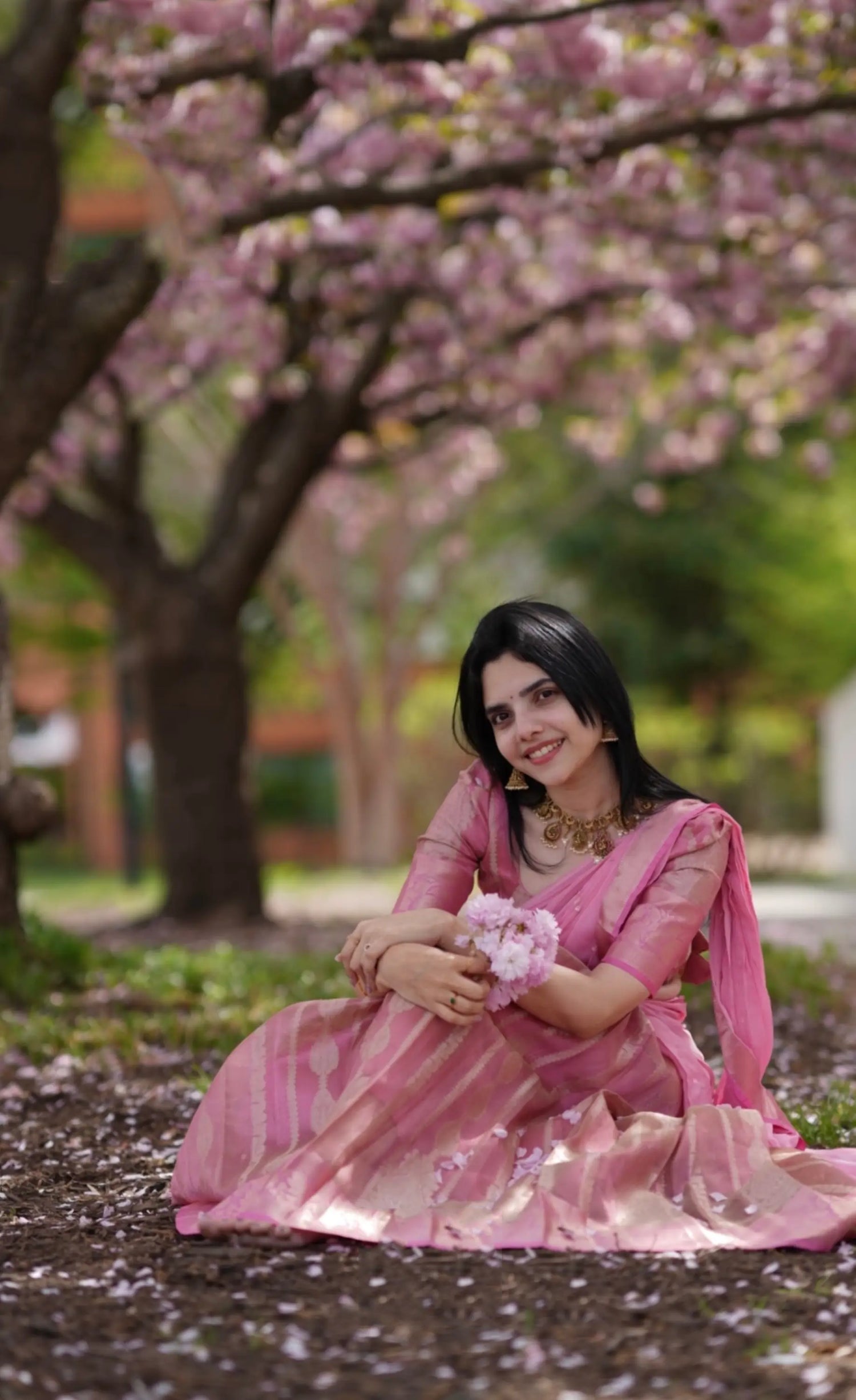 lightweight organza saree