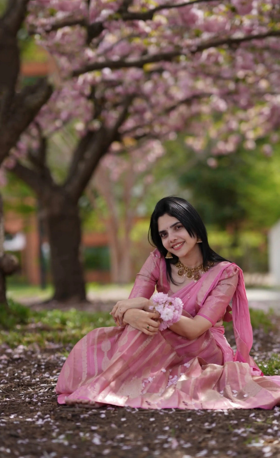 lightweight organza saree
