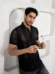 Black half sleeve shirt