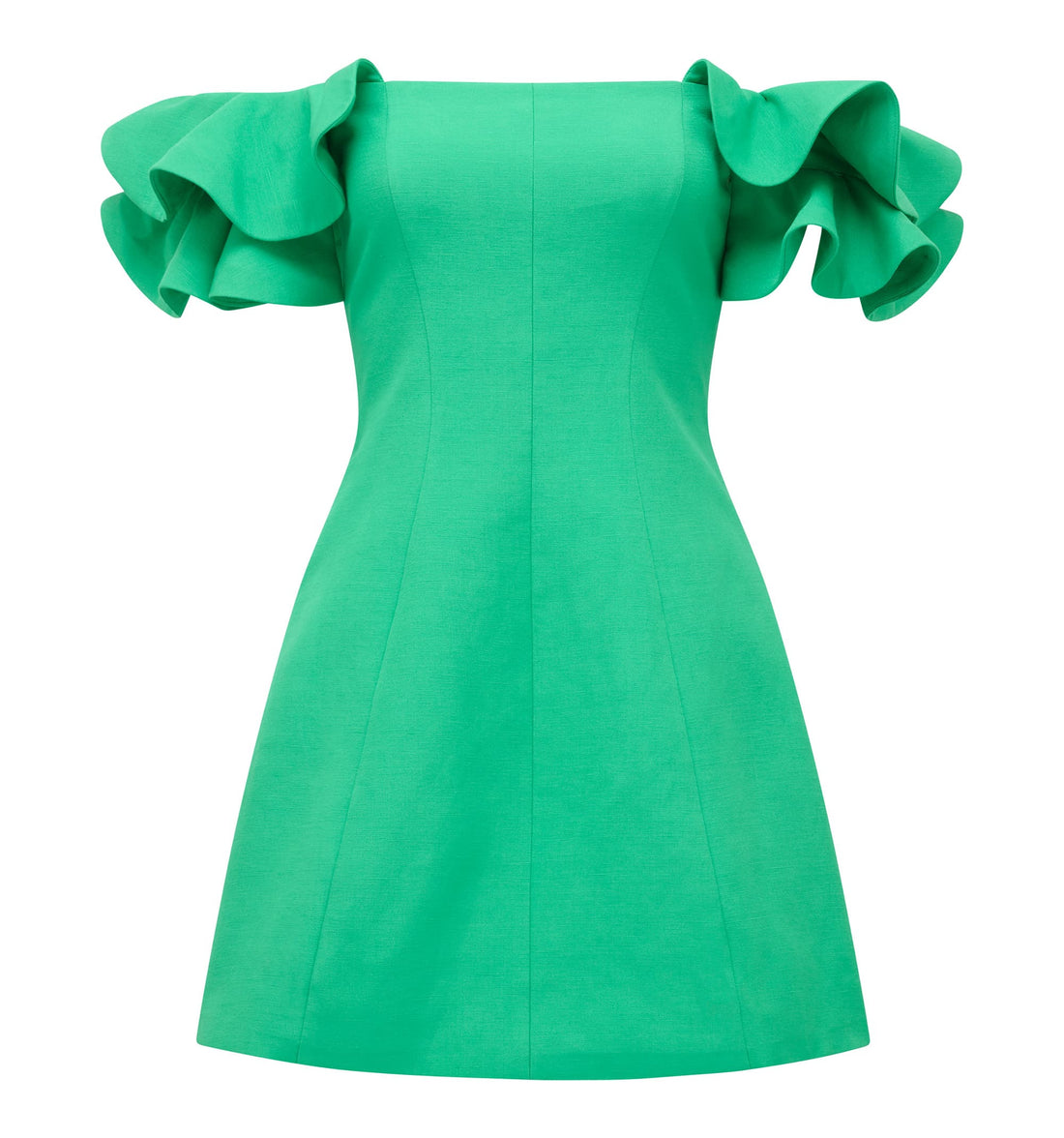 linen blend mini dress