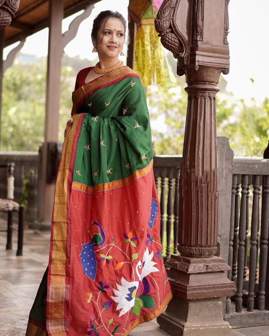 Chandralekha Khann Paithani Border Women's Saree 1080