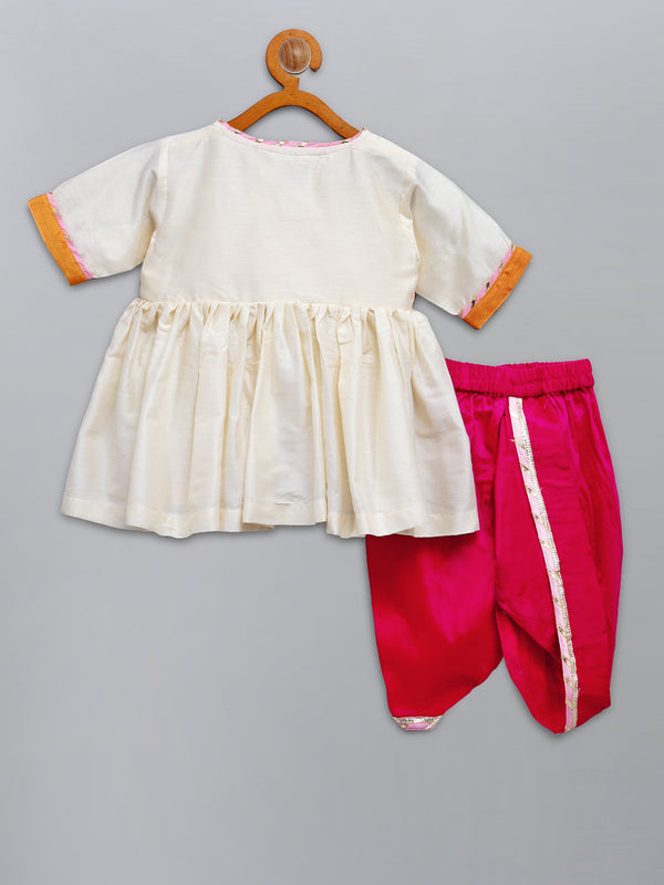Krishna Embroidered Kurta Dhoti for Kids