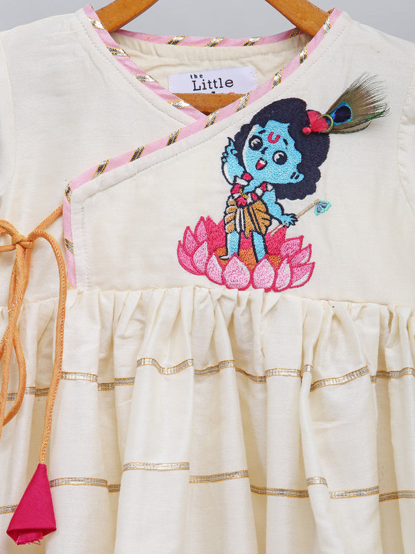 Krishna Embroidered Kurta Dhoti for Kids