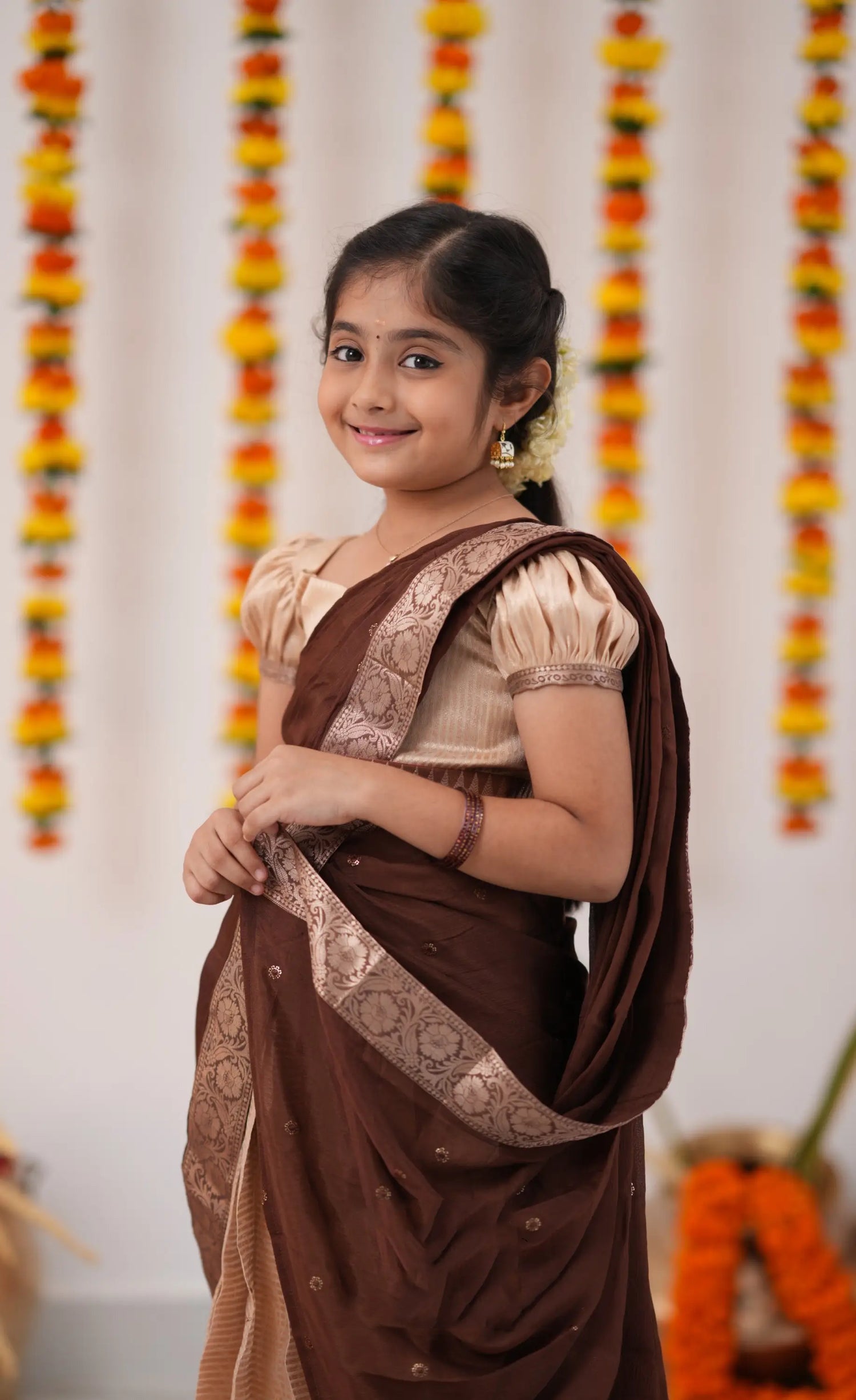 girls half saree set