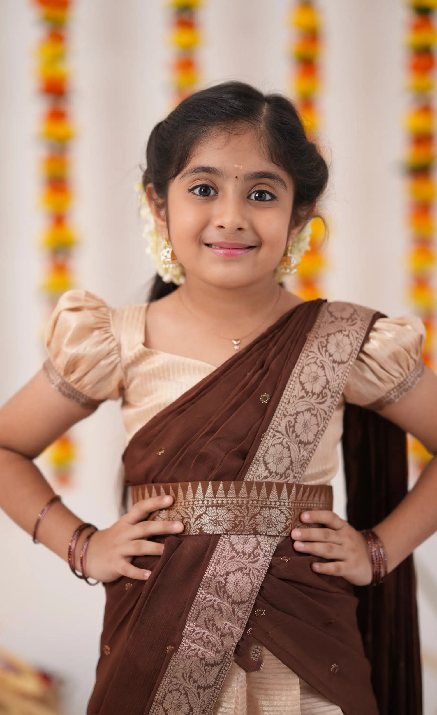 traditional half saree