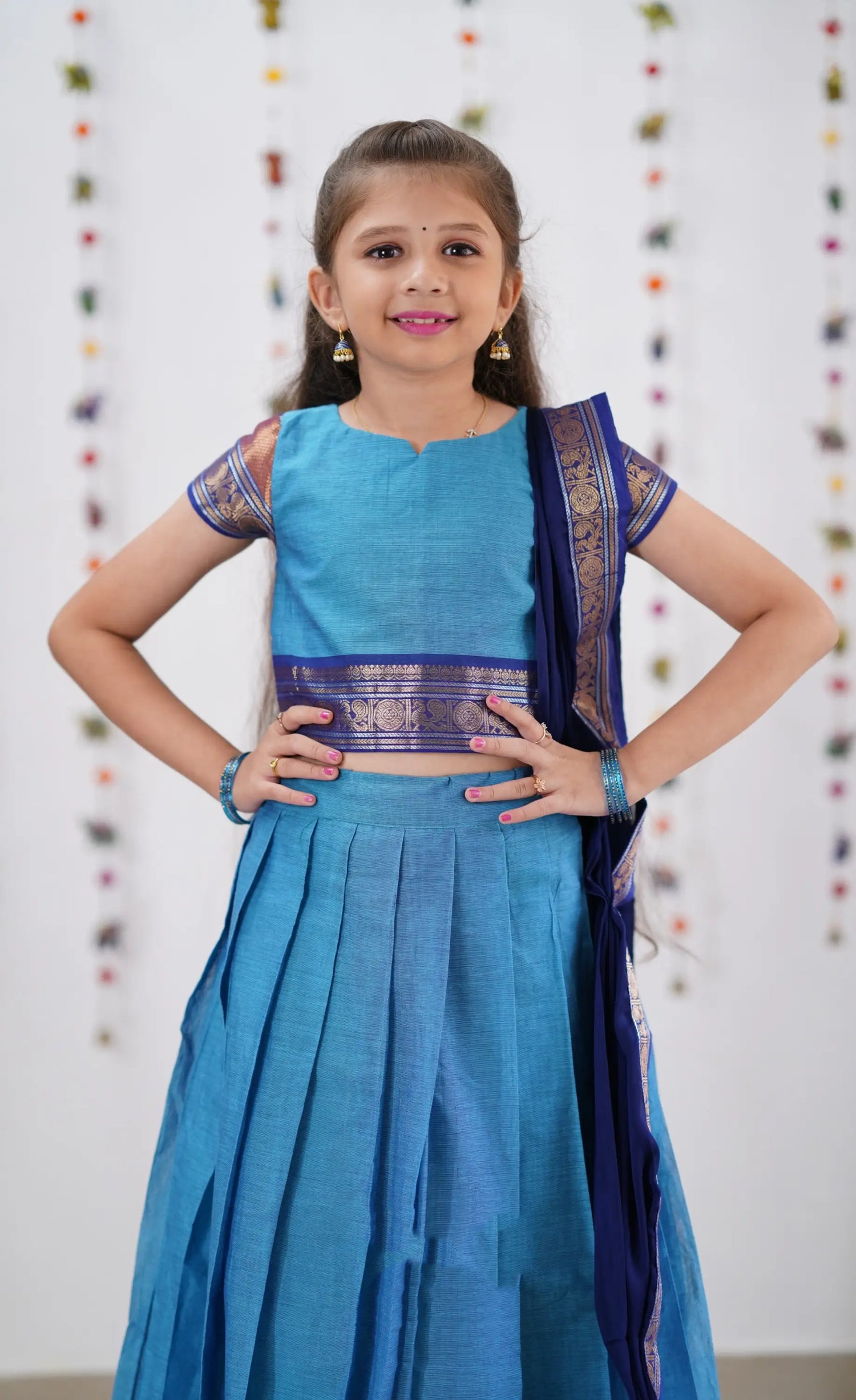 kids traditional half saree