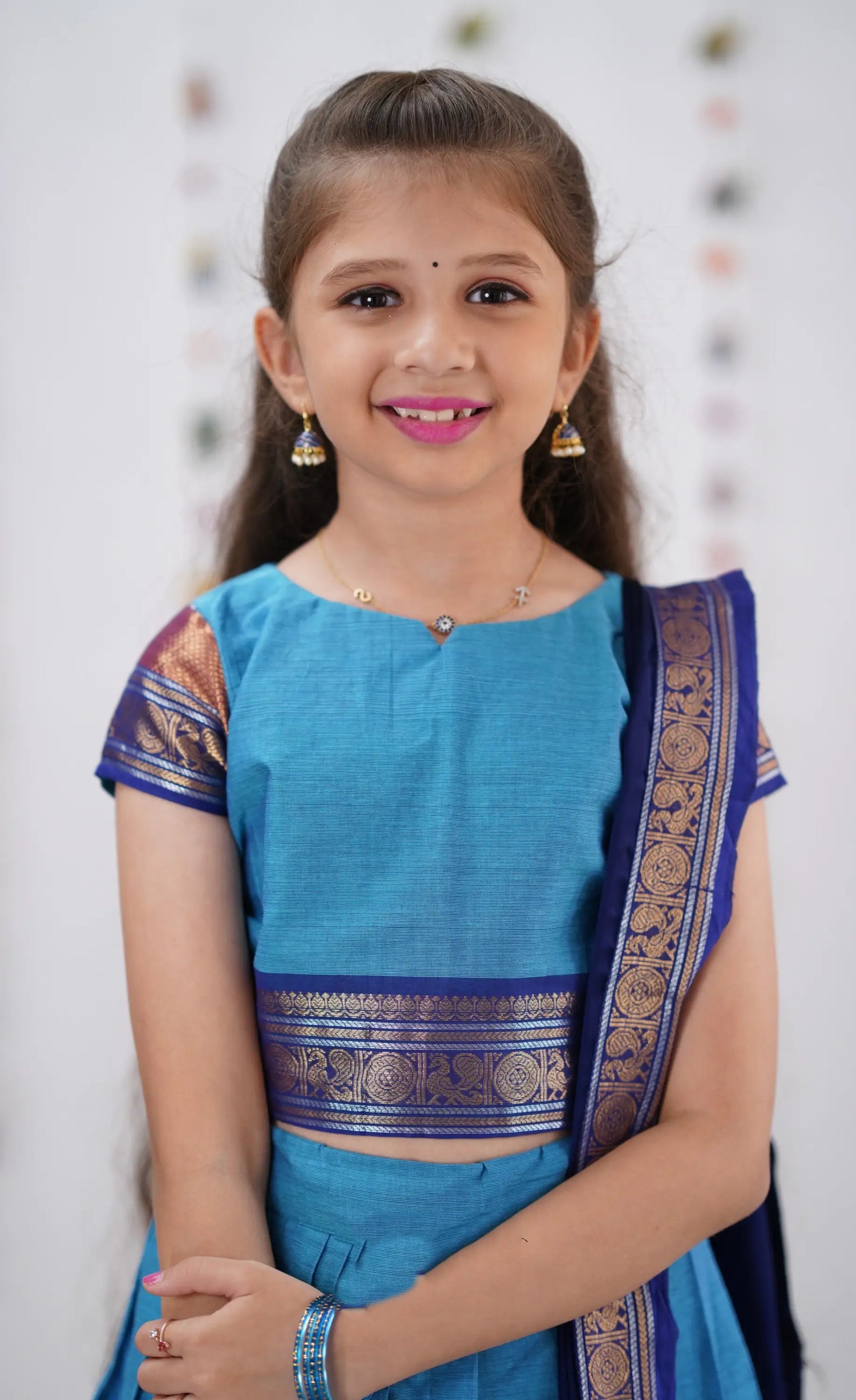 festive half saree for girls