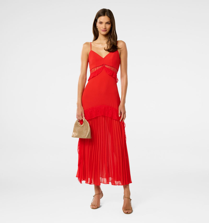 formal pleated maxi