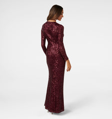 wrap bust sequin dress