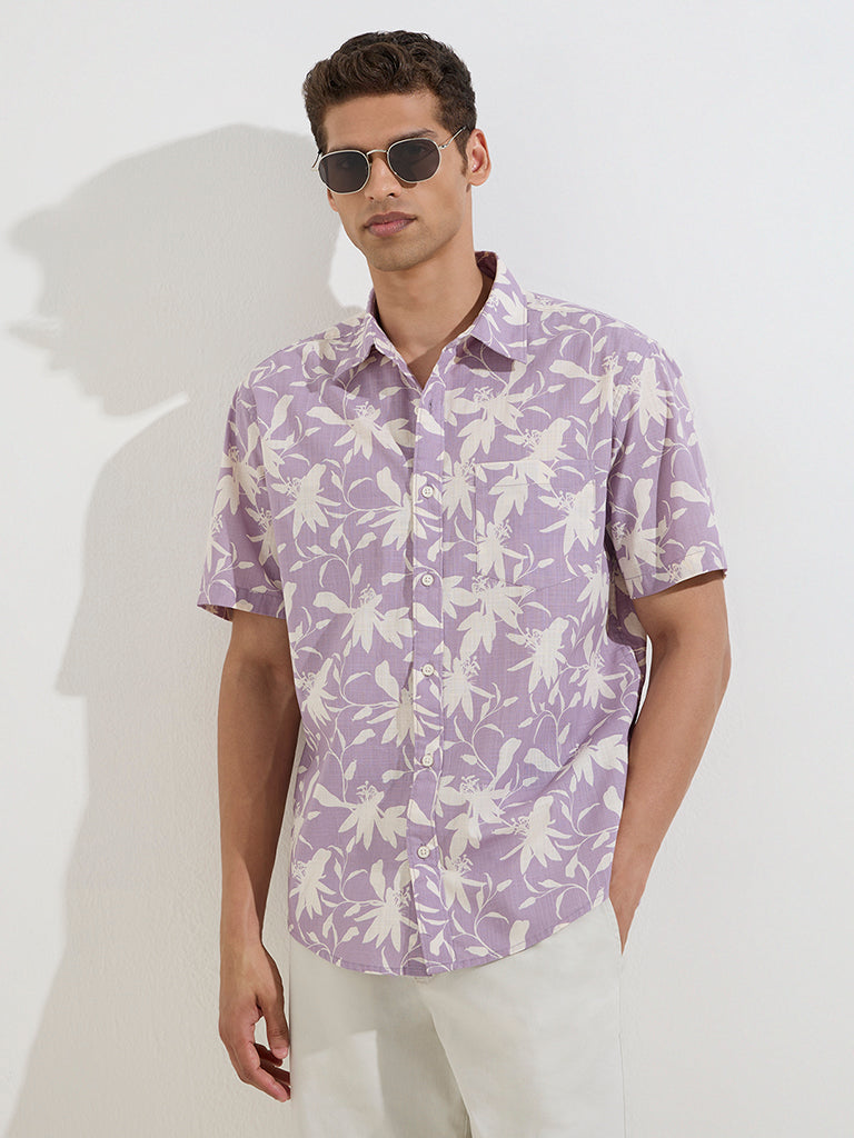 Men's floral cotton shirt