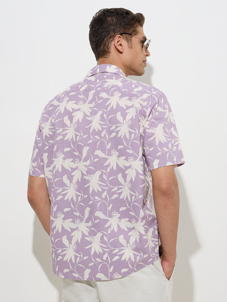 Lavender short sleeve shirt