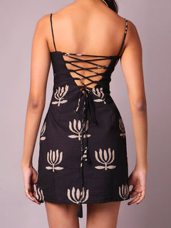 Hand-block printed cotton dress