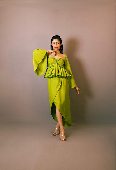 Wrap skirt co-ord outfit