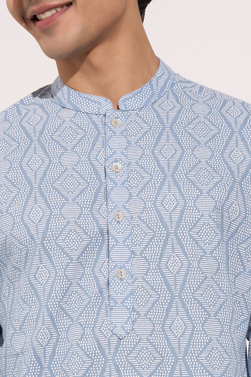 Light blue cotton kurta