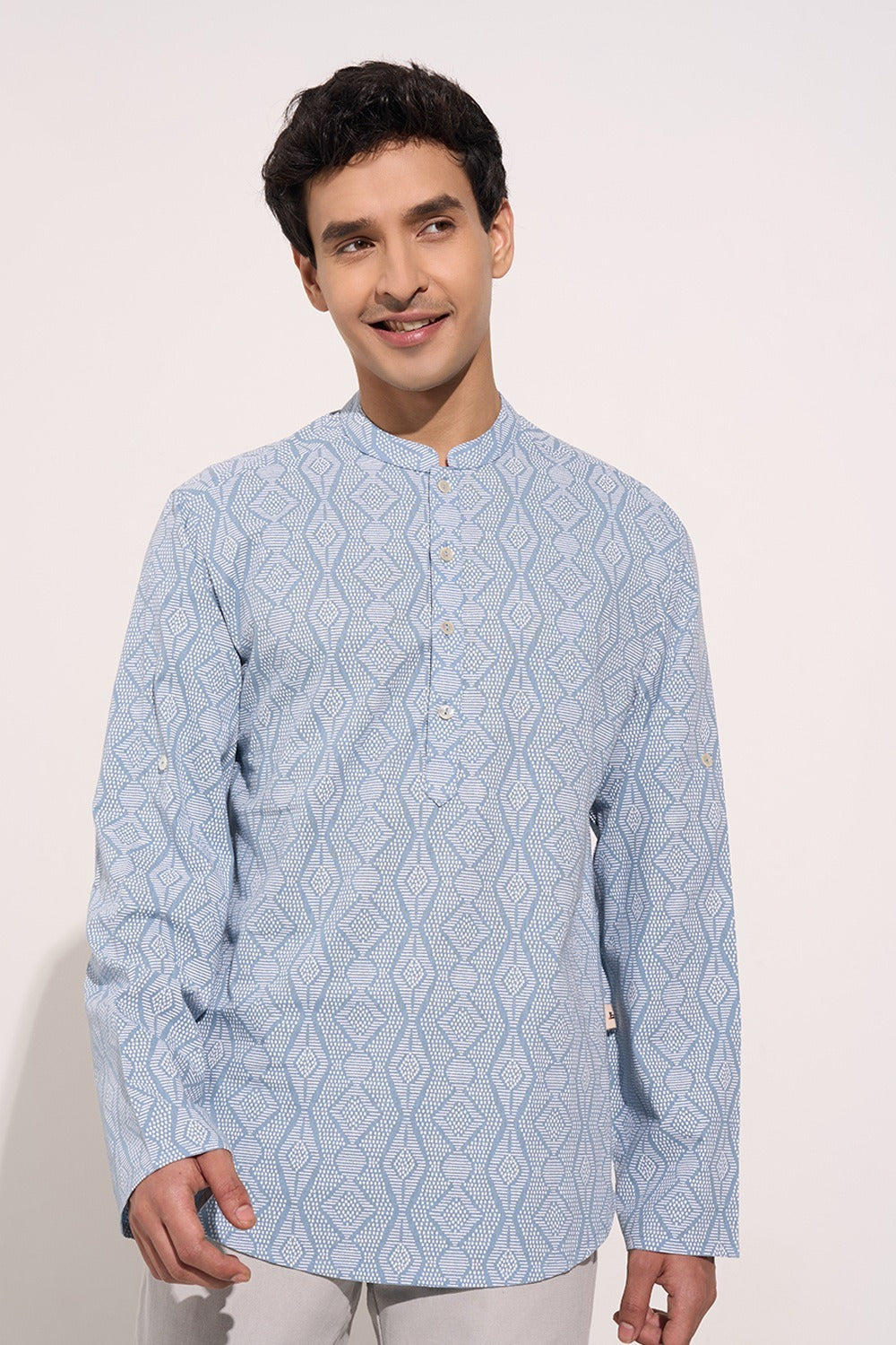 Printed kurta shirt for men