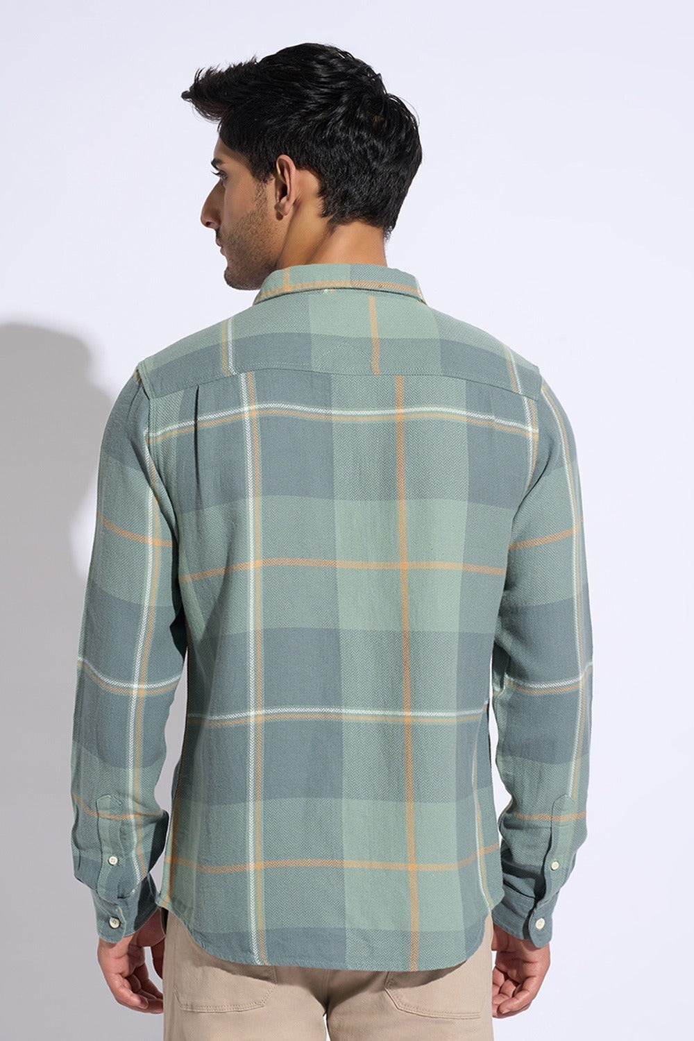 Long sleeve hooded shirt men