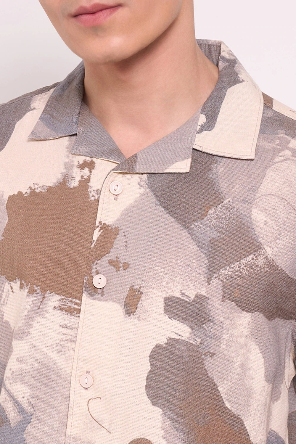 Casual light grey shirt for men