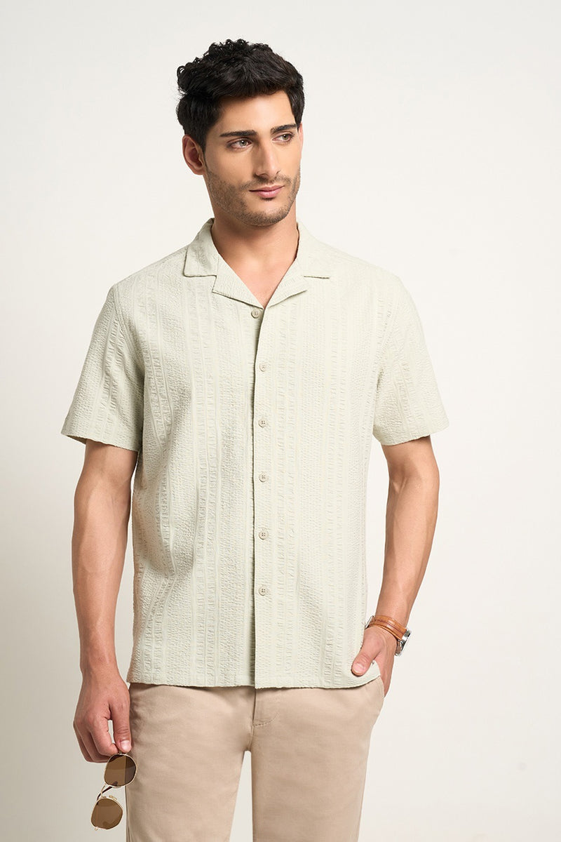 Men’s light-olive casual shirt