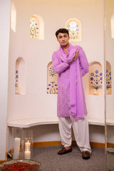 Lilac ethnic wear men