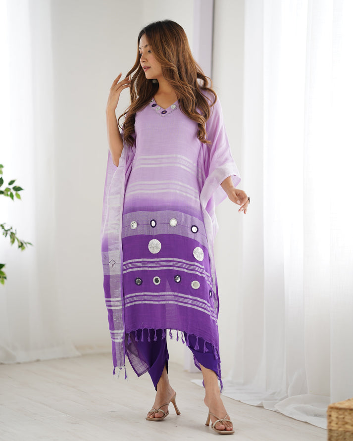 foil mirror work outfit