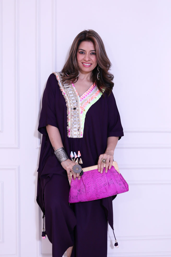 Soft rayon mirror lace set