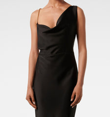 satin evening gown
