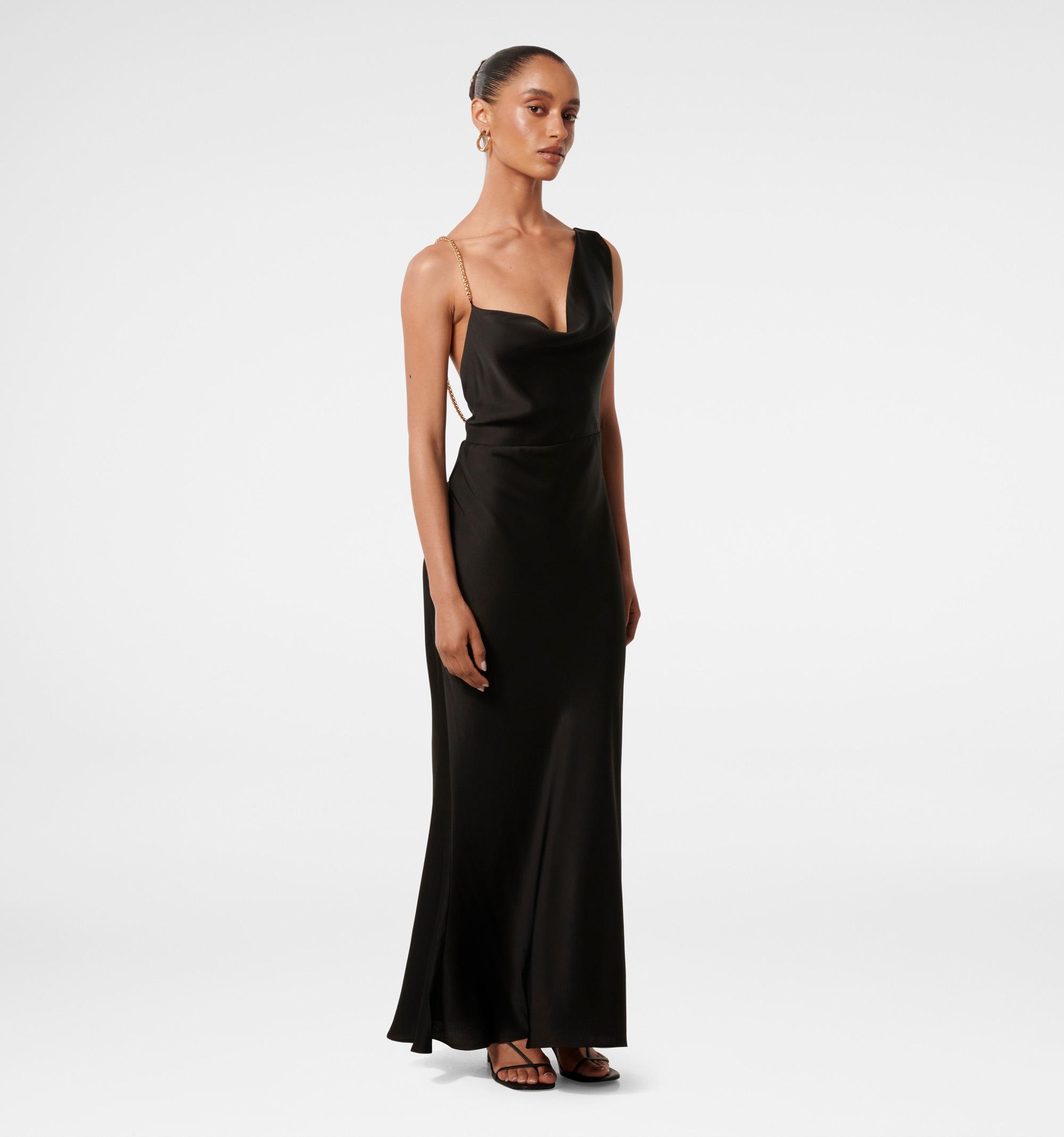 chain strap maxi dress