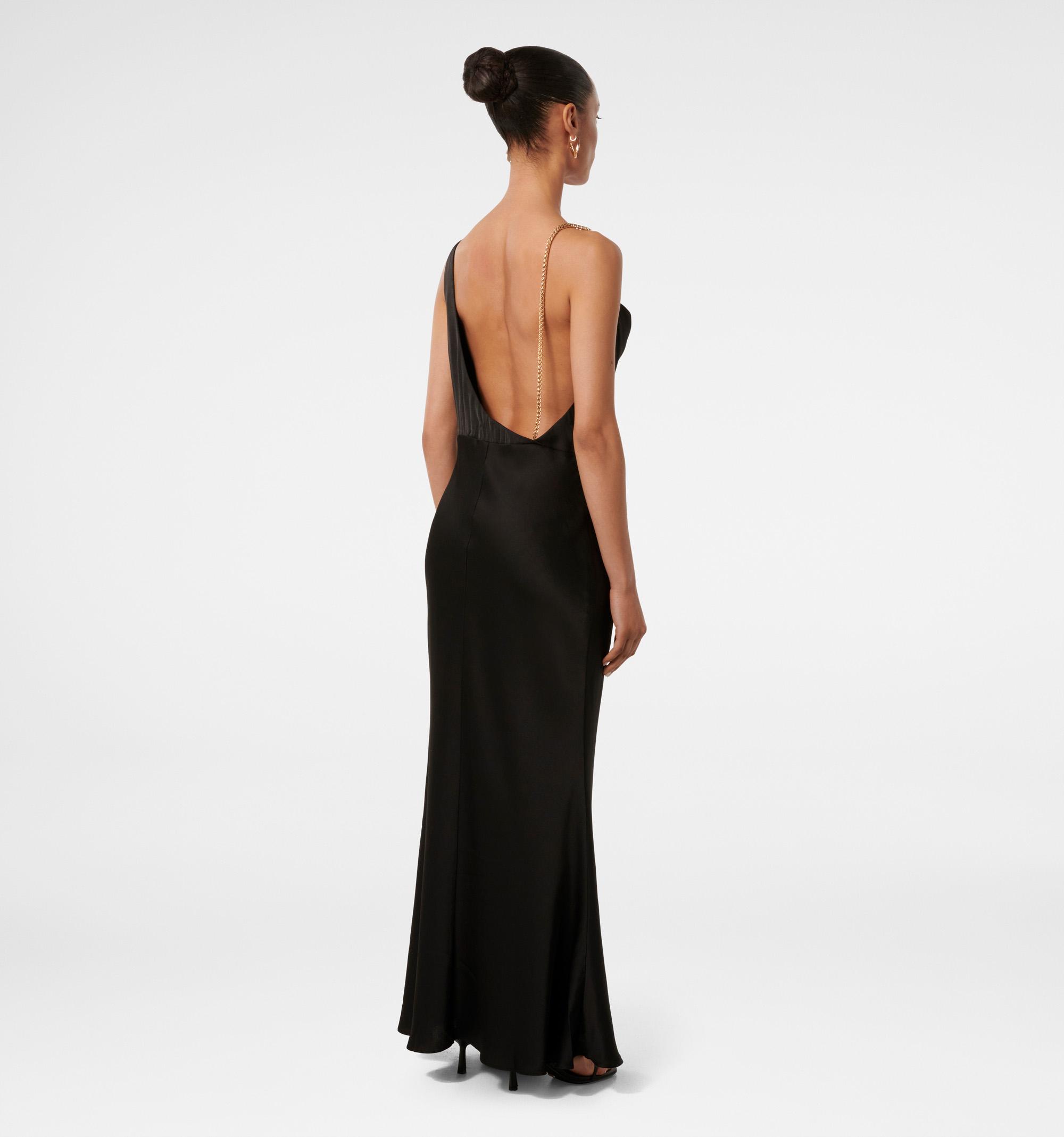 cowl neck formal dress