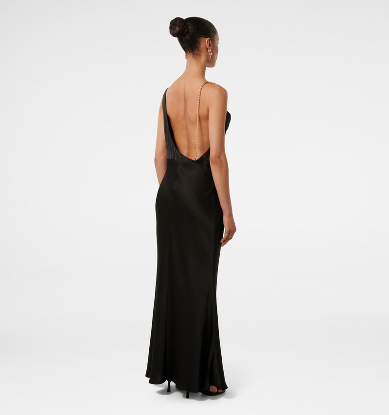 cowl neck formal dress