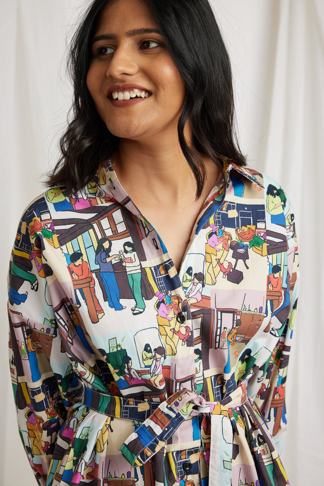 relaxed fit shirt dress