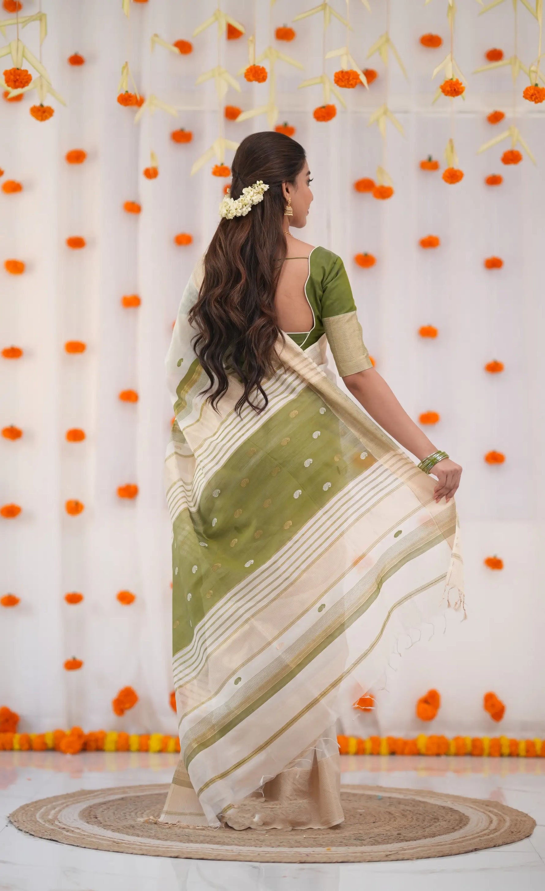 Traditional cotton silk saree