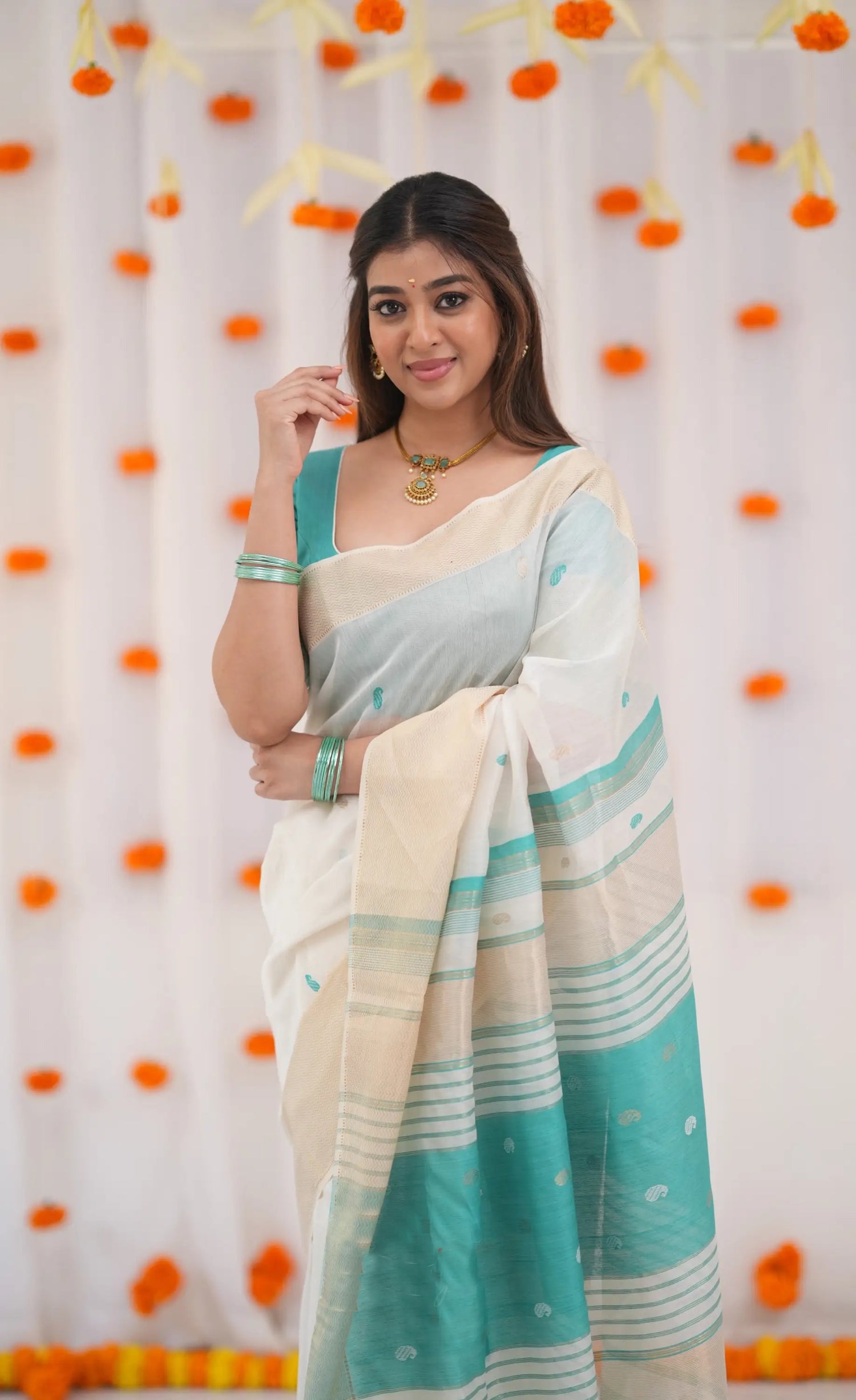 Maheswari saree for festive wear