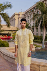 Yellow festive kurta