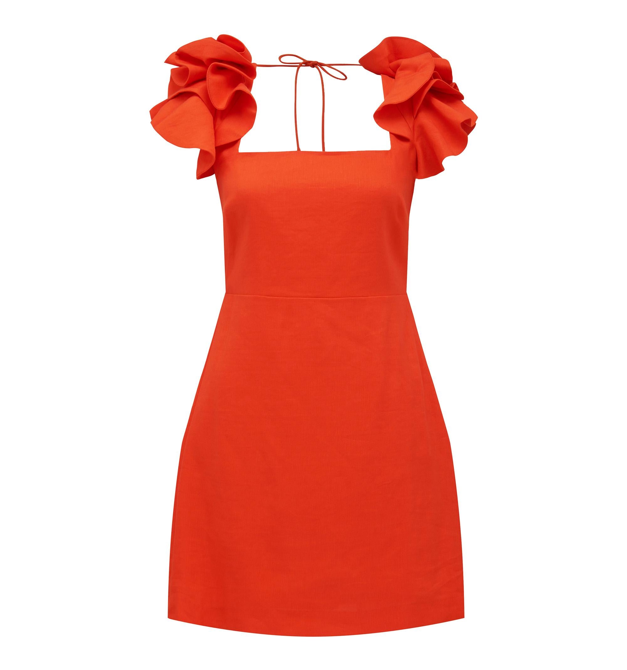 shirred waist mini dress