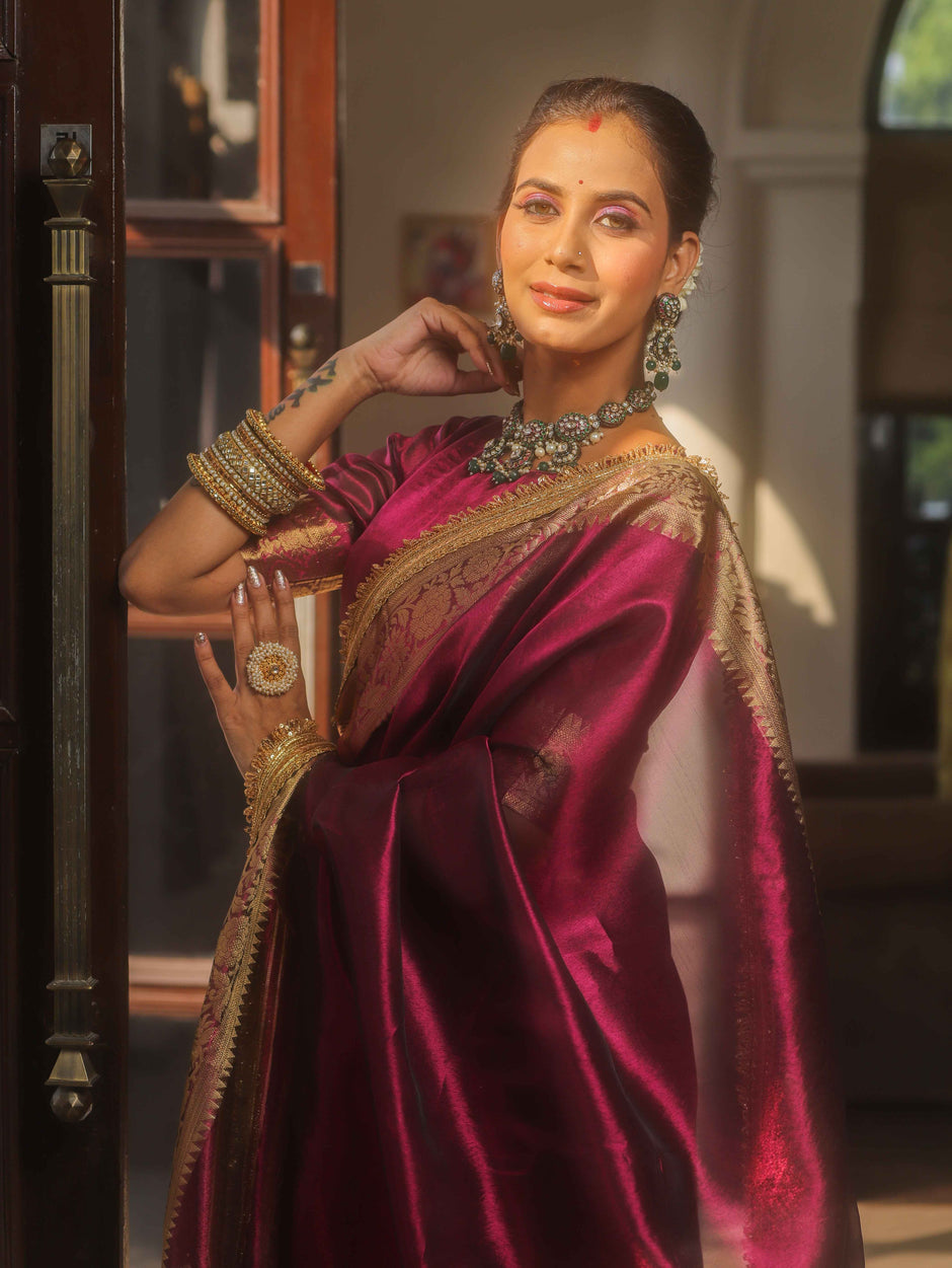 Party wear tissue saree