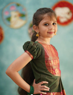 manthalir green pavadai