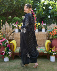 Mantra Black Bandhani Suit Set