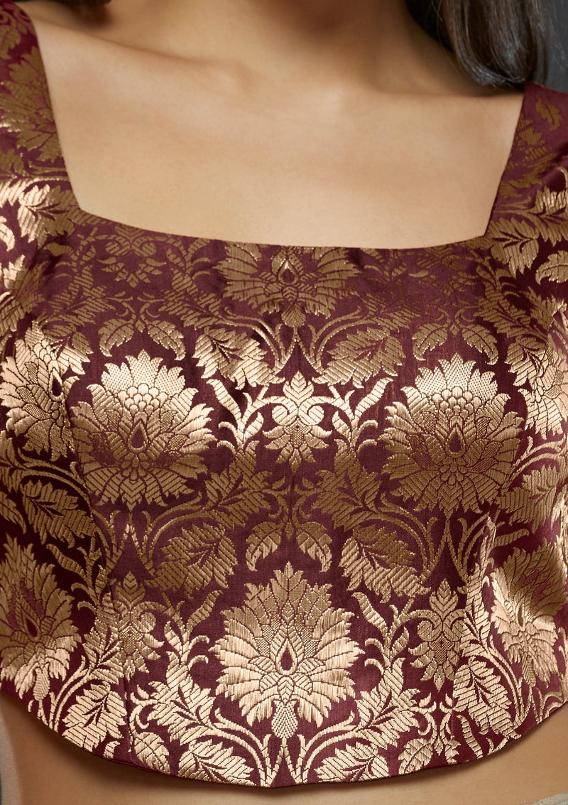 Maroon ethnic blouse