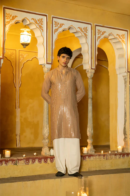 mocha mousse kurta men