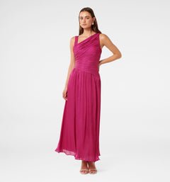 metallic evening dress