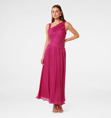 metallic evening dress