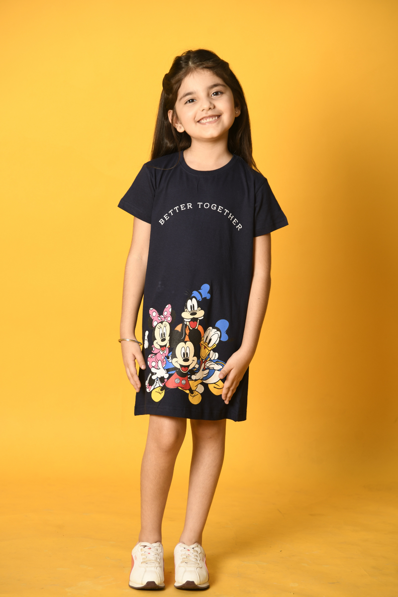 Mickey & Friends Navy Dress for Girls
