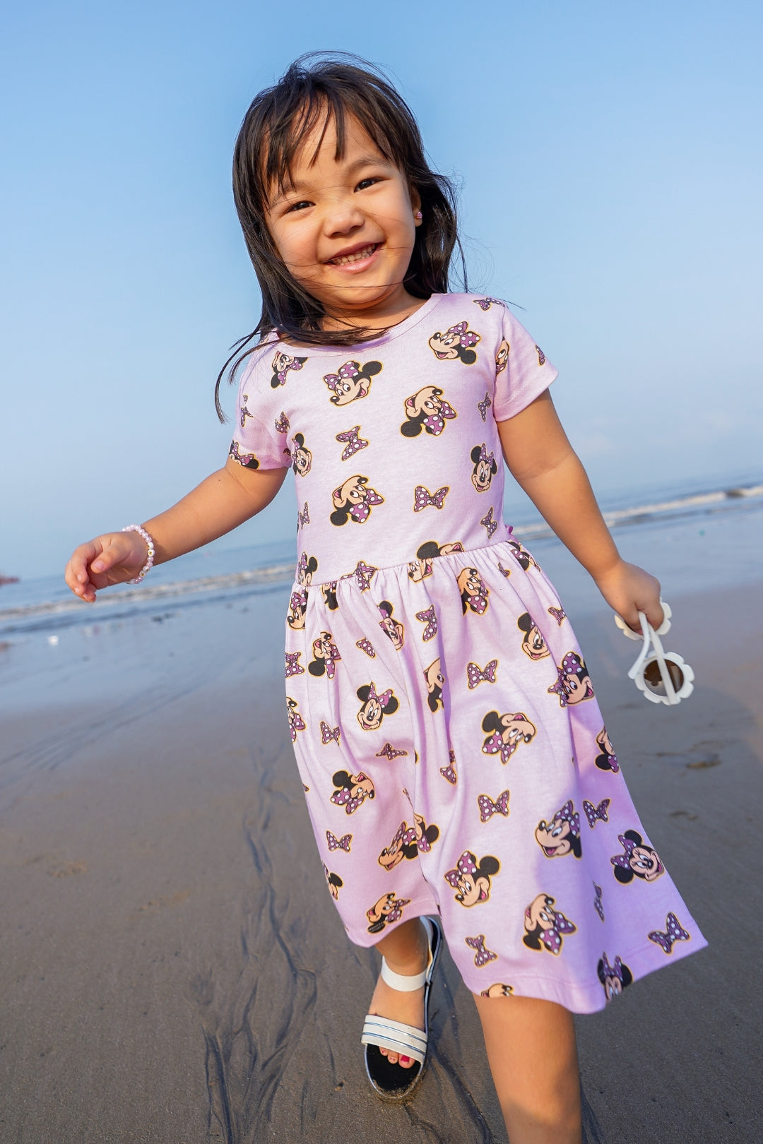 Minnie Bow Lavender Dress for Girls