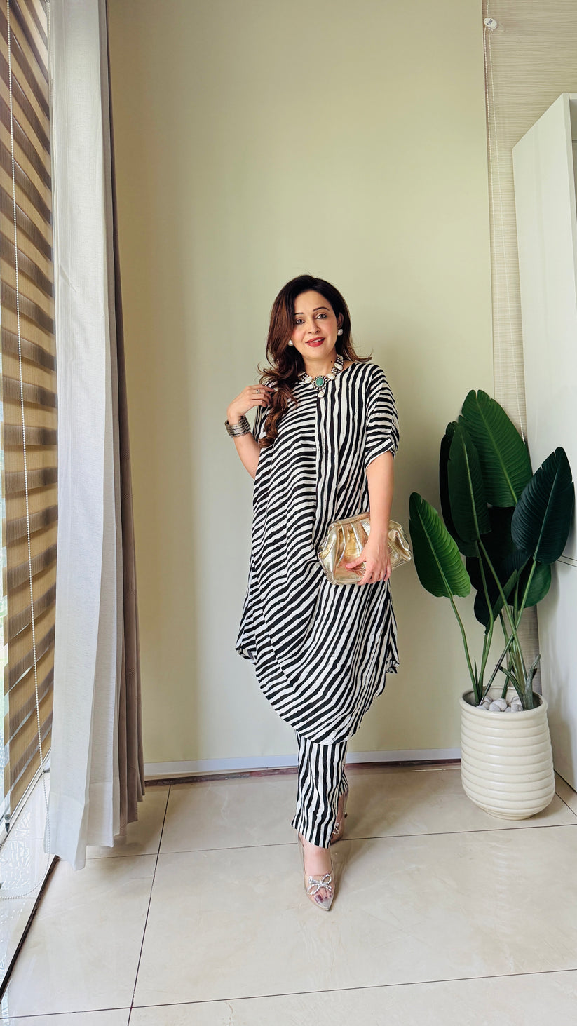 Moonlit Muslin Cowl Co-ord Set for Women's