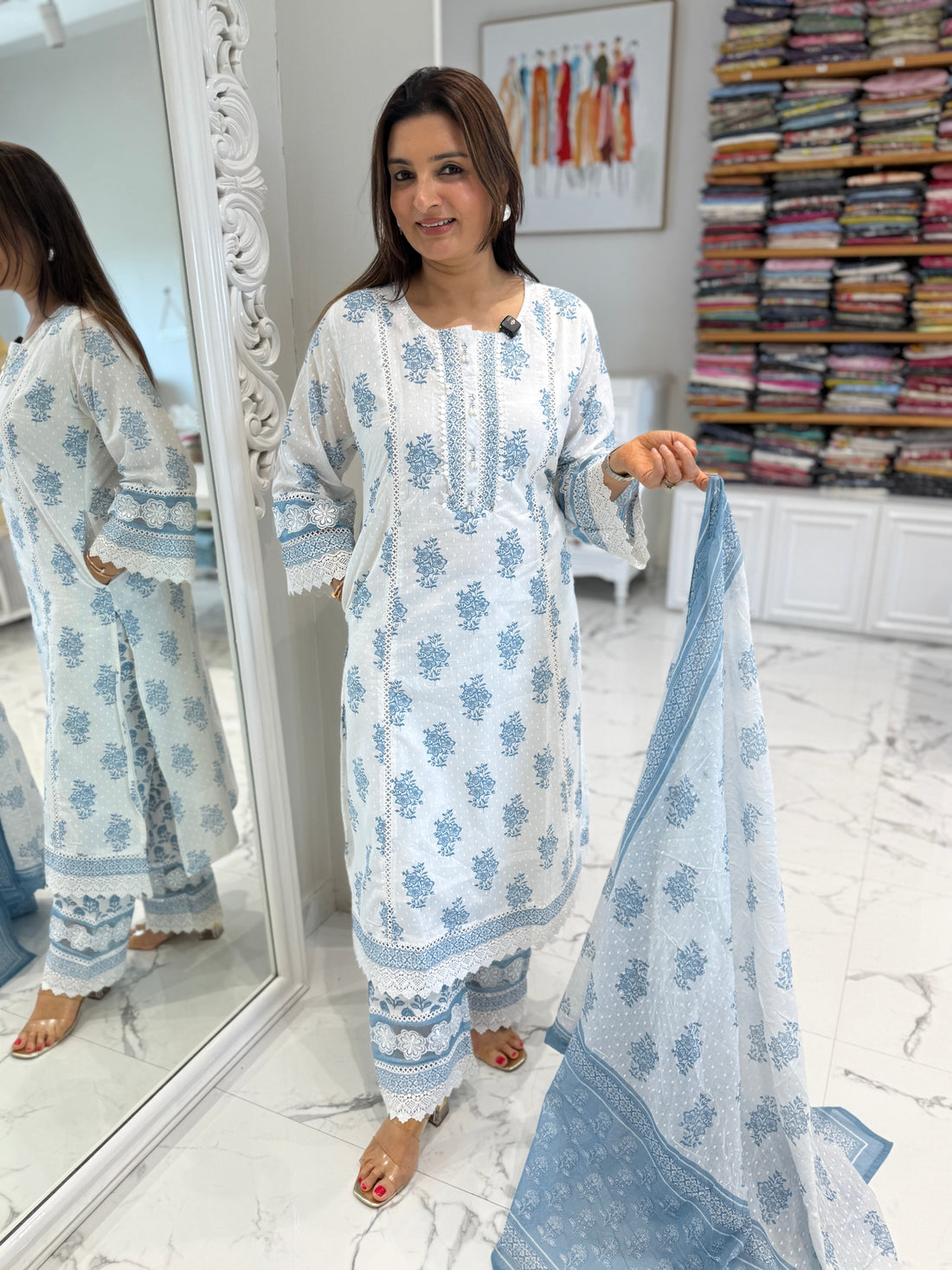 Morning Mist Cotton Suit Set