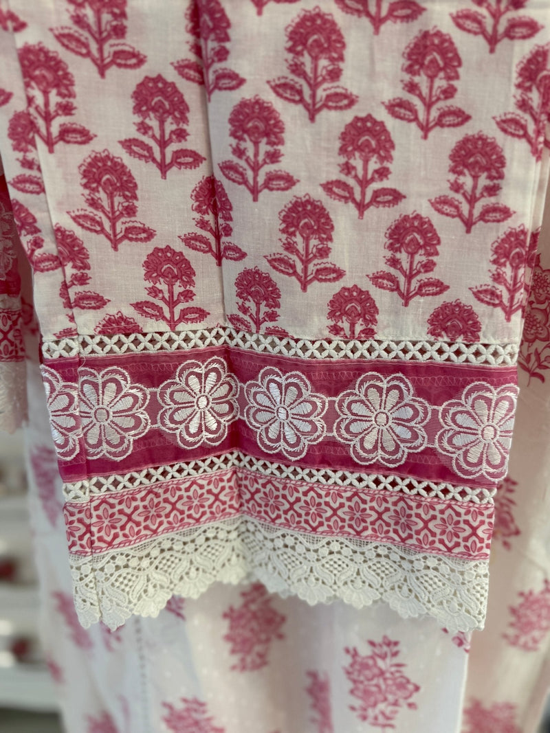 Three-piece cotton suit set