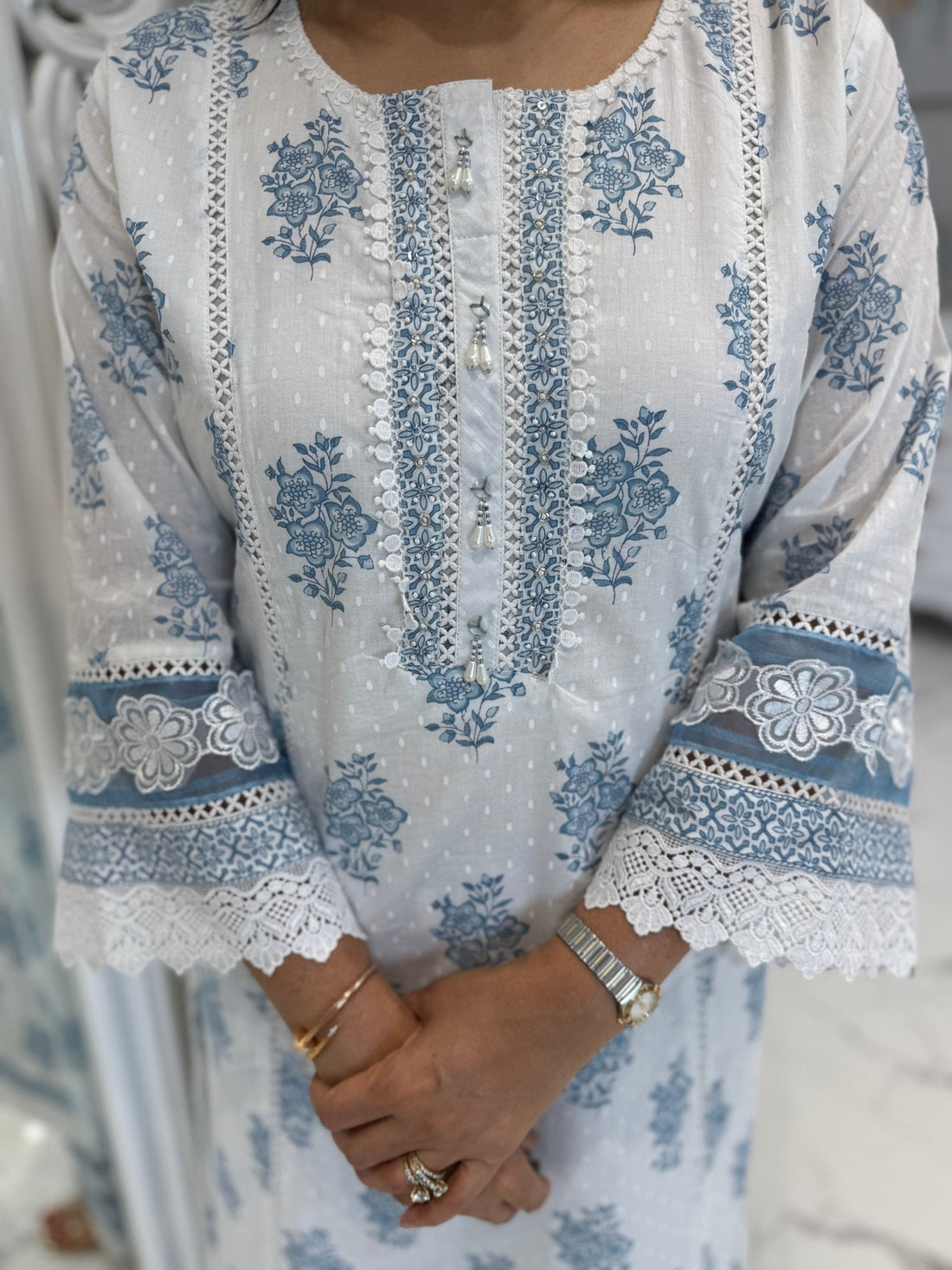 Three-piece cotton suit set